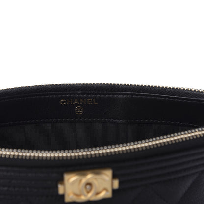 Chanel Caviar Quilted Small Boy Clutch With Chain Black 8 of 12