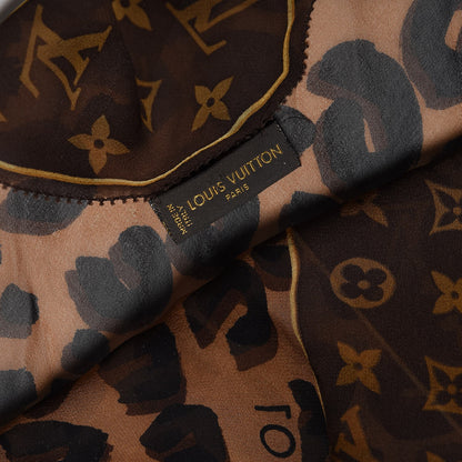 Louis Vuitton Silk Crepe Leopard Monogram Scarf 5 of 6