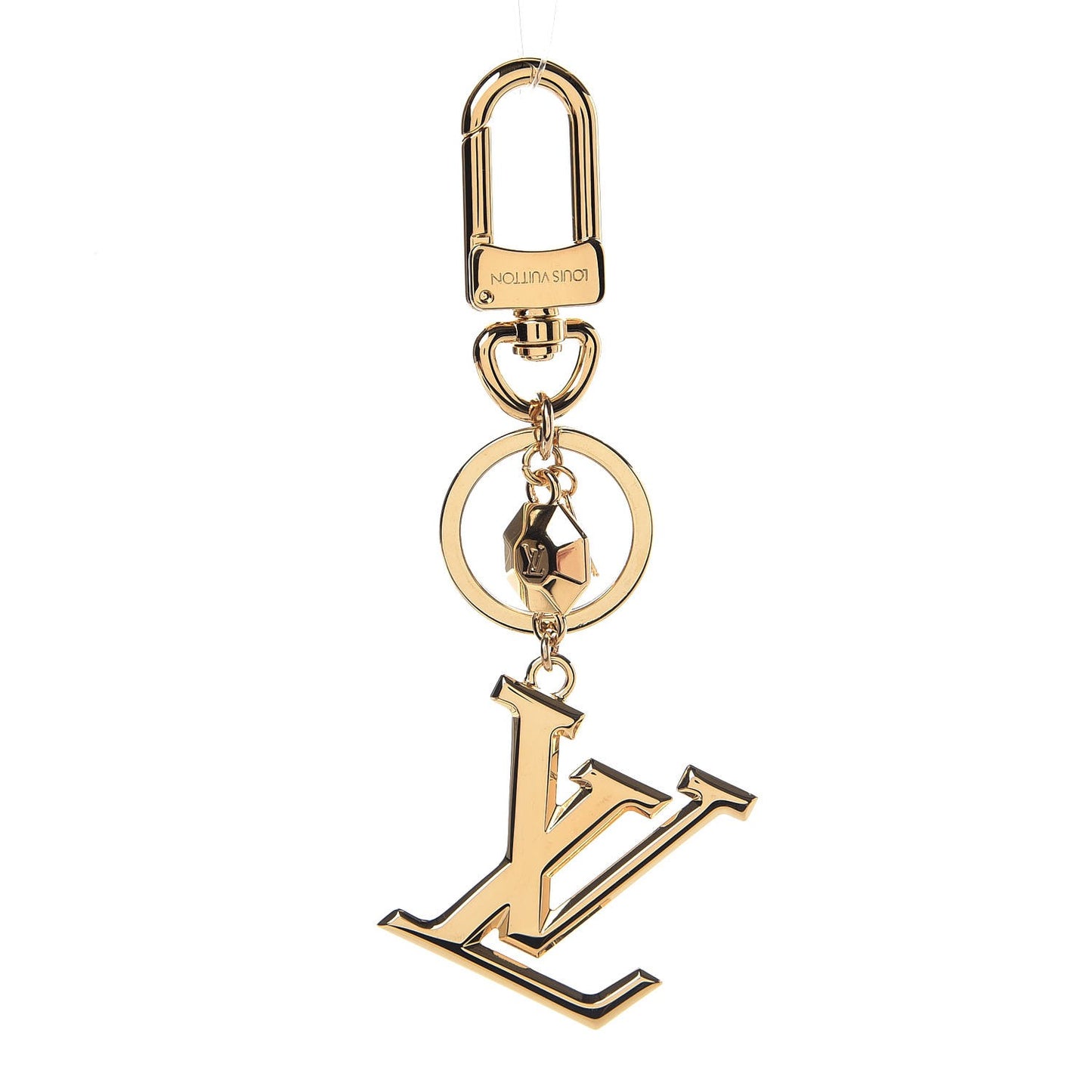 LV Facettes Bag Charm Key Holder Gold
