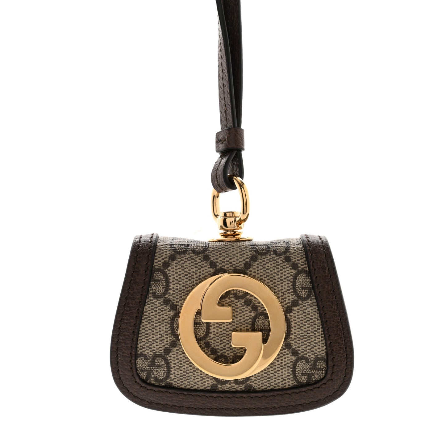GG Supreme Monogram Calfskin Blondie AirPods Case Beige Ebony New Acero