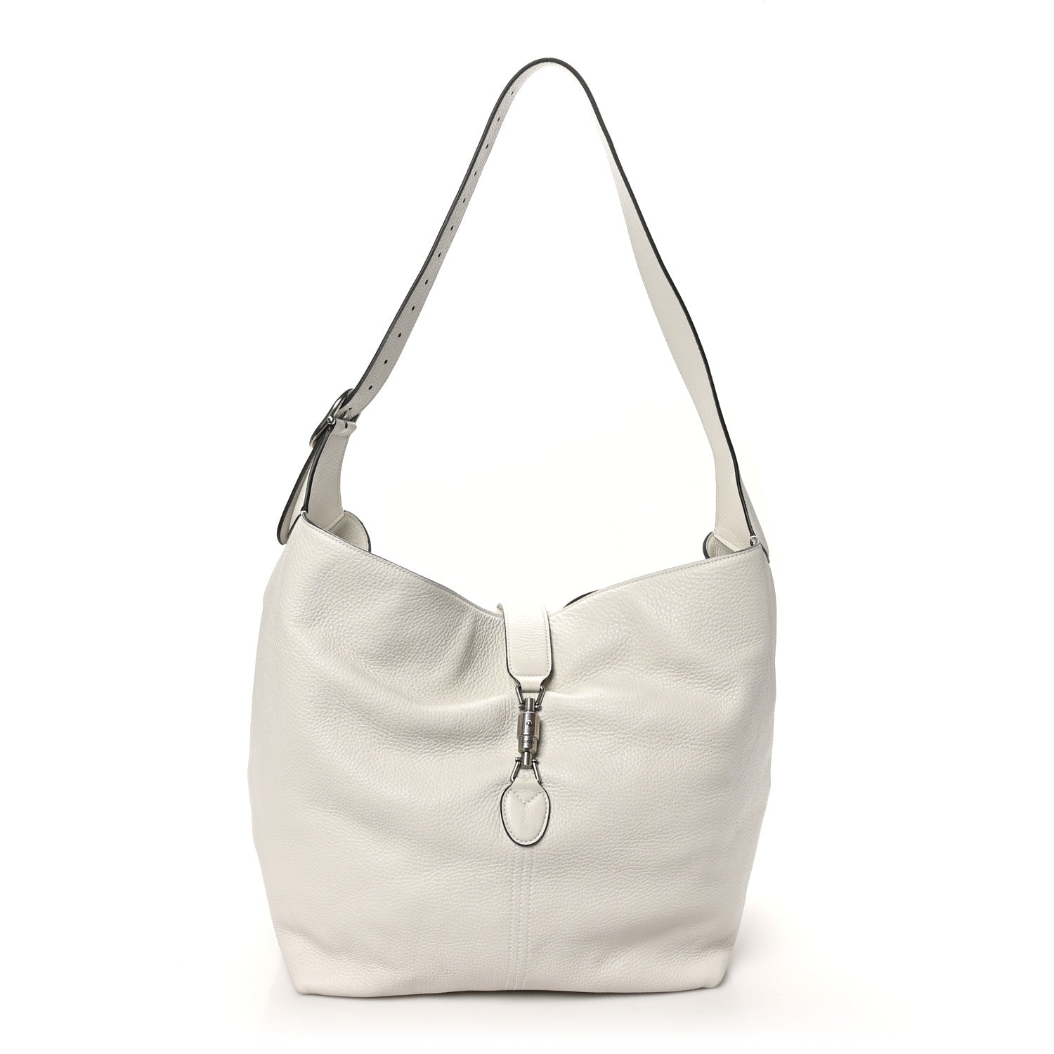 Gucci Amour Grane Calfskin Medium Jackie 1961 Crossbody Bag Great White 1 of 10