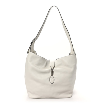 Gucci Amour Grane Calfskin Medium Jackie 1961 Crossbody Bag Great White 1 of 10