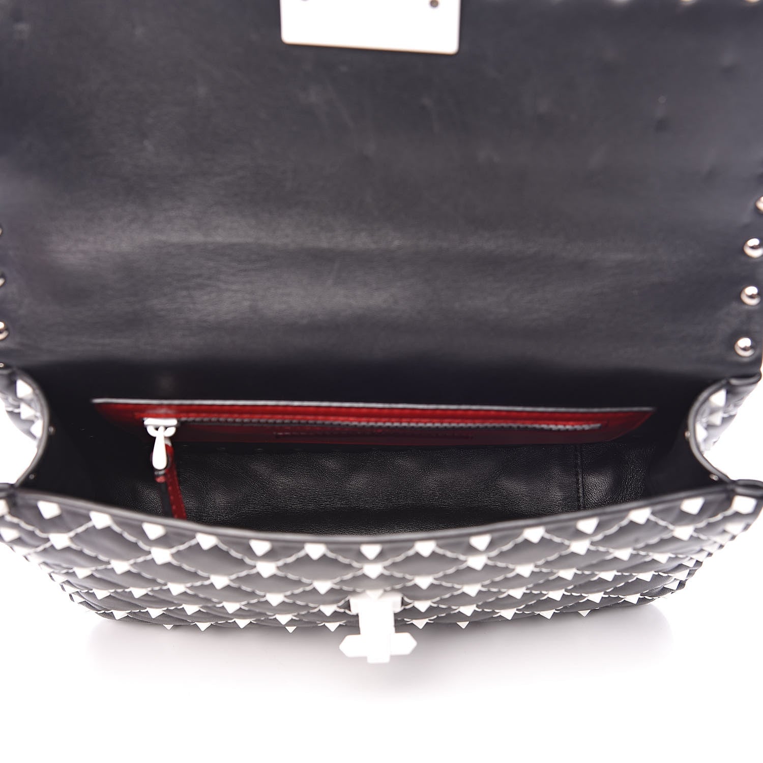 Valentino Garavani Lambskin Medium Free Rockstud Spike Shoulder Bag Black 5 of 10