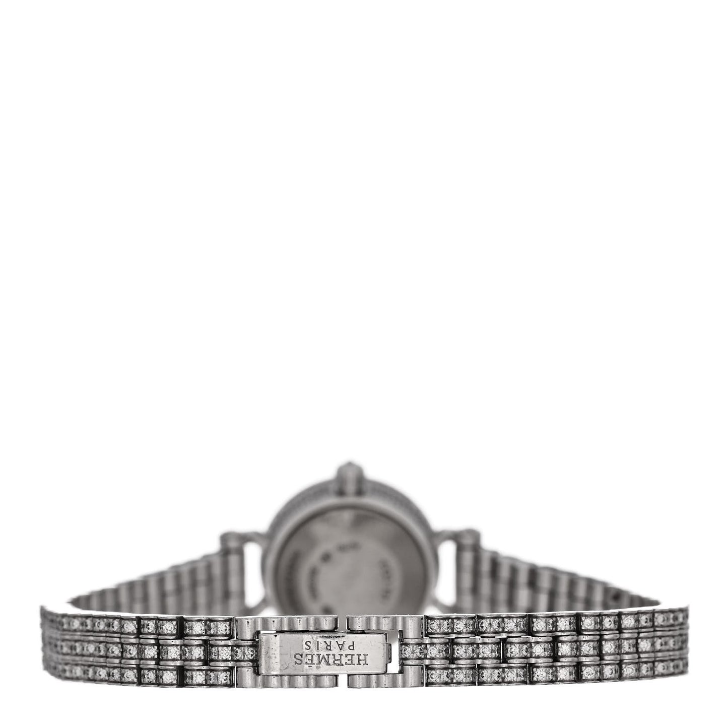 18K White Gold Diamond Pave 16mm Faubourg Quartz Watch