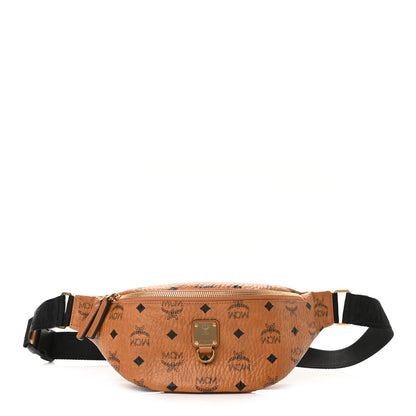 MCM Visetos Medium Fusten Belt Bag Cognac 1 of 10