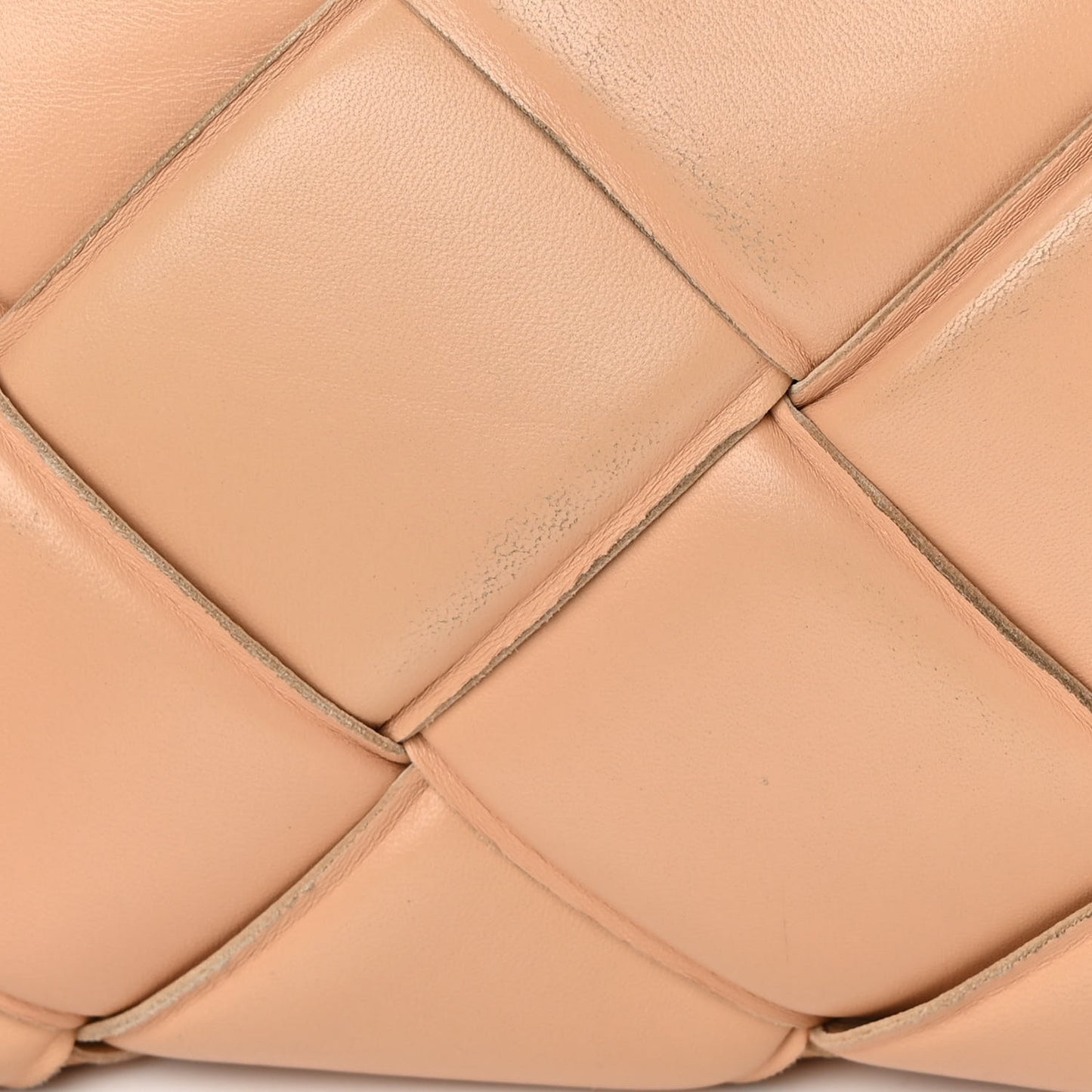 Nappa Intreccio Padded Top Handle Shoulder Bag Almond