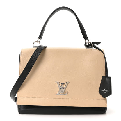Louis Vuitton Soft Calfskin Lockme II Top Handle Vanille Black 1 of 9