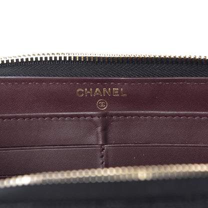Chanel Caviar Quilted Large Gusset Zip Around Wallet Black 5 of 10