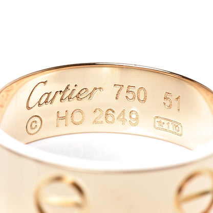 Cartier 18K Yellow Gold 5.5mm LOVE Ring 51 5.75 4 of 5