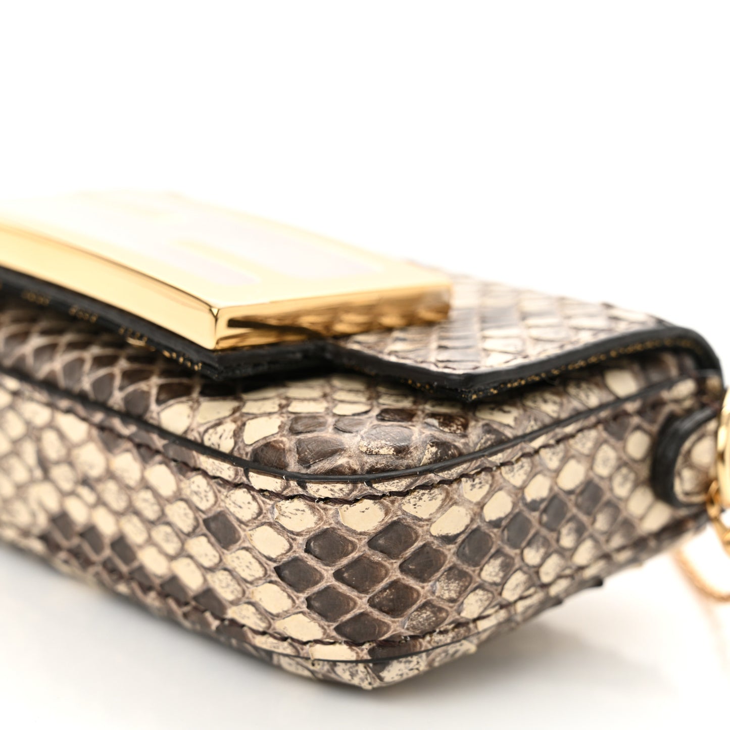 Snakeskin Nano Maxi Buckle Baguette Charm Daisy Roccia