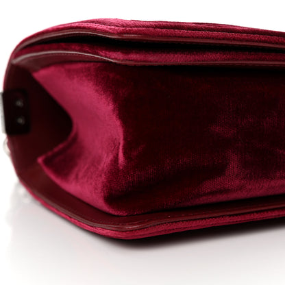 Chanel Velvet Quilted Medium Boy Flap Burgundy 9 of 11