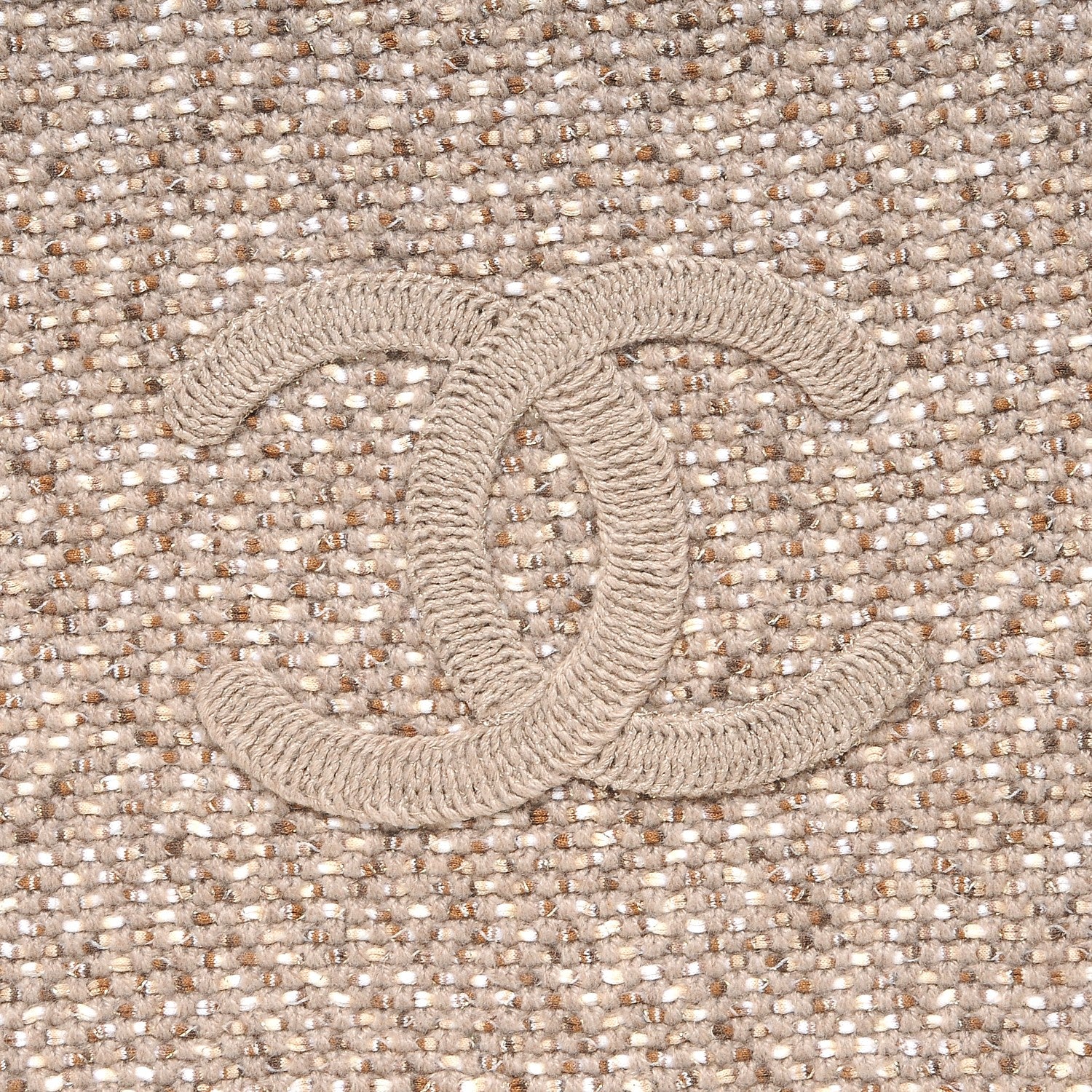 Chanel Cotton Cashmere Lurex CC Scarf Beige 3 of 4