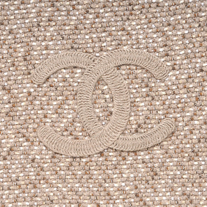 Chanel Cotton Cashmere Lurex CC Scarf Beige 3 of 4