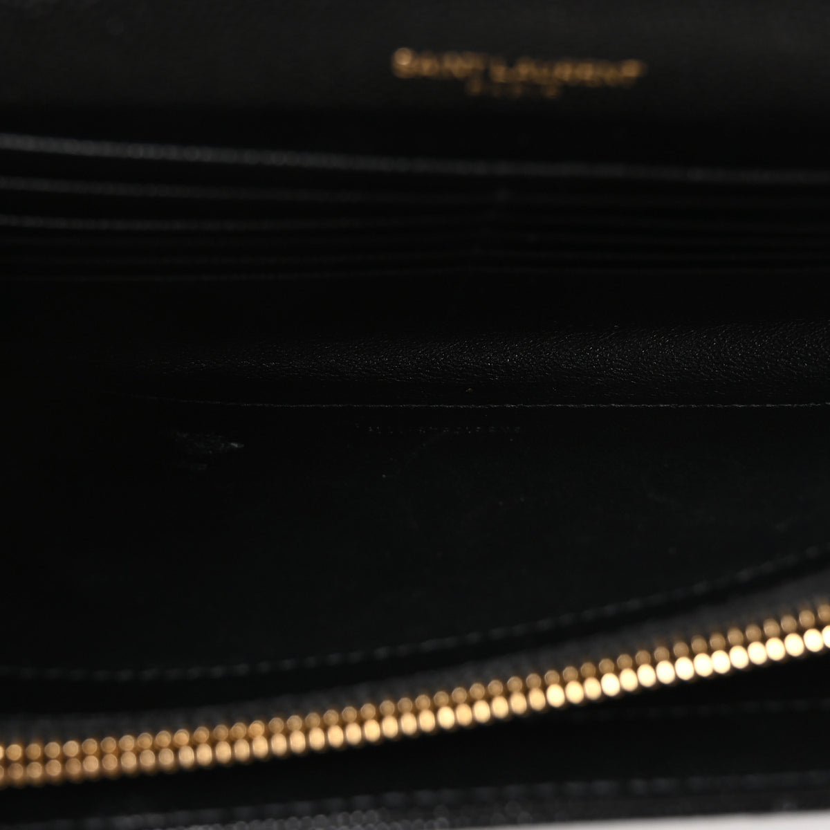 Grain De Poudre Matelasse Chevron Monogram Chain Wallet Black