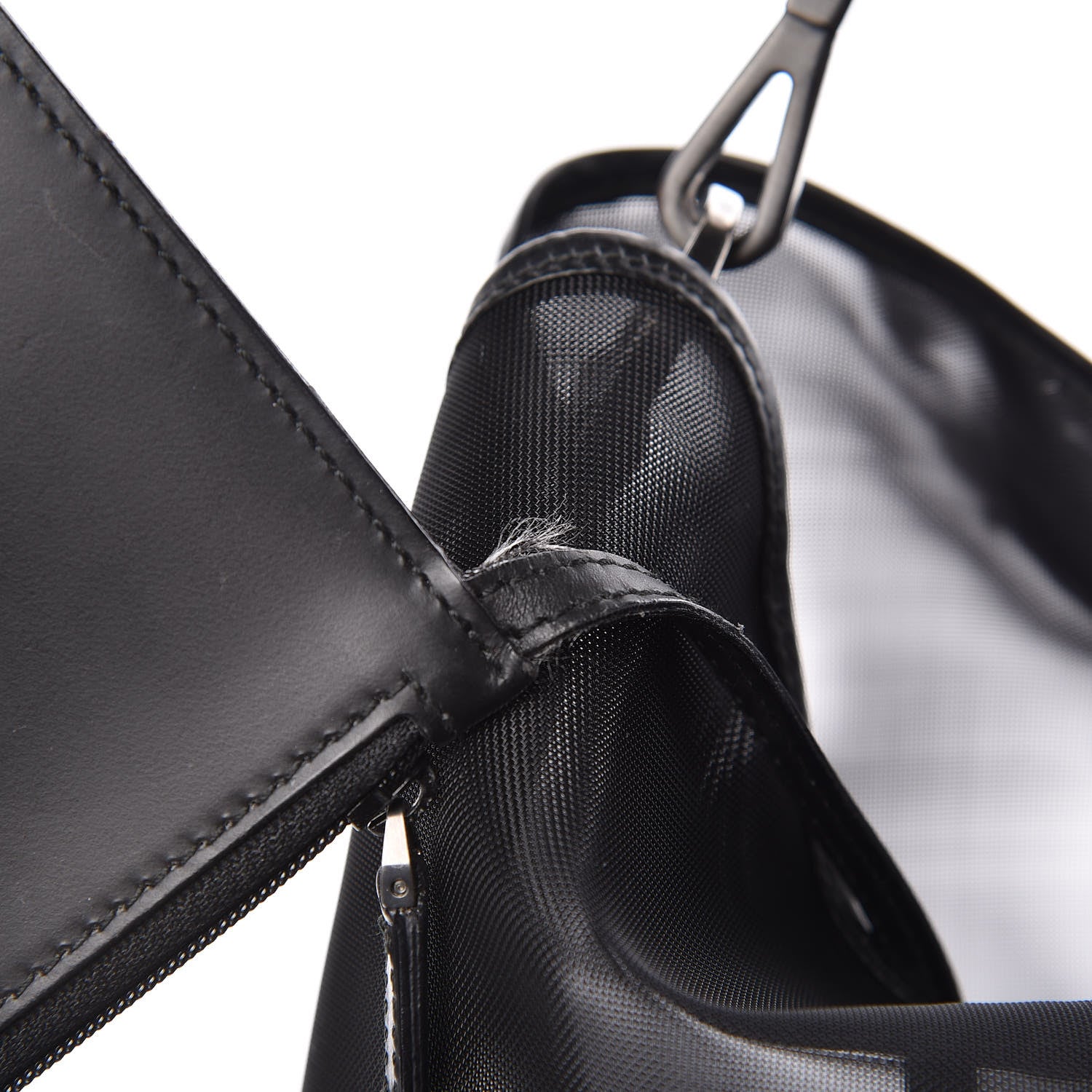 Gucci Mesh Bamboo Shoulder Bag Black 14 of 15