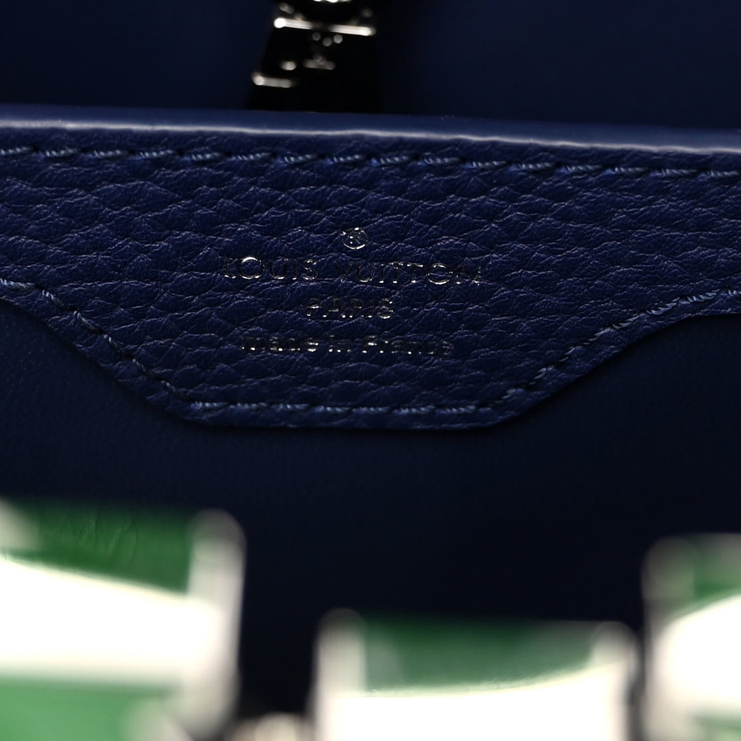 Louis Vuitton Taurillon Capucines BB Bamboo Indigo 6 of 9