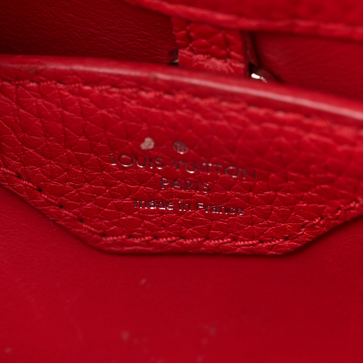 Louis Vuitton Taurillon Capucines BB Rubis 6 of 16