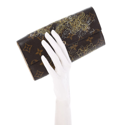 Louis Vuitton Monogram Dentelle Sarah Wallet Gold 2 of 9