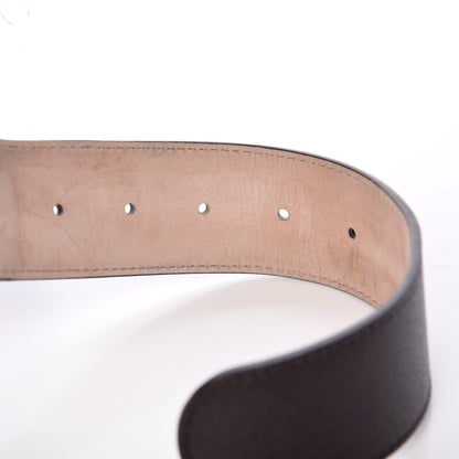 Gucci Nylon Textured Calfskin Double G Web 40mm Belt 85 34 Green Red Dark Cocoa 6 of 8