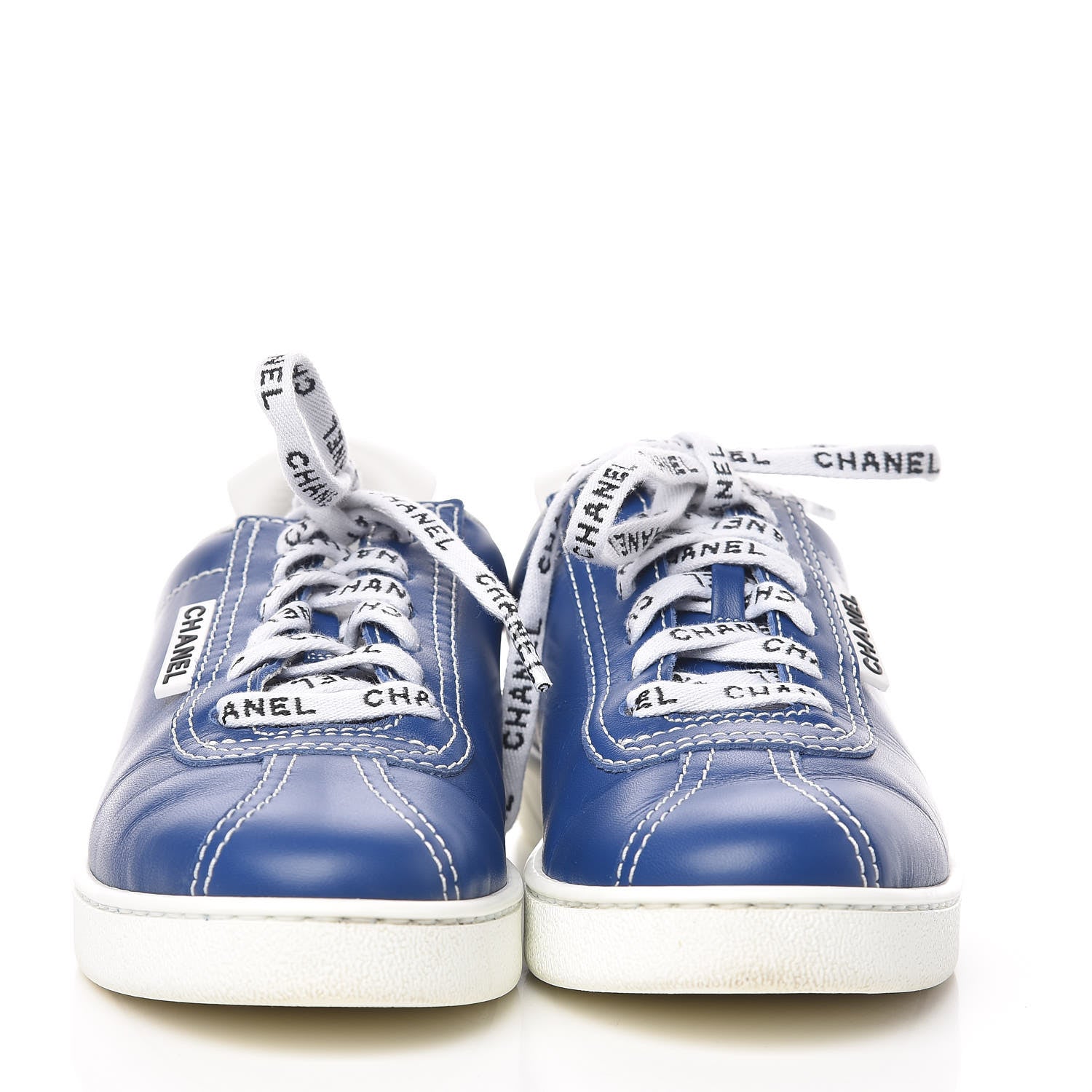 Chanel Calfskin Mens CC Sneakers 36 Royal Blue 2 of 14