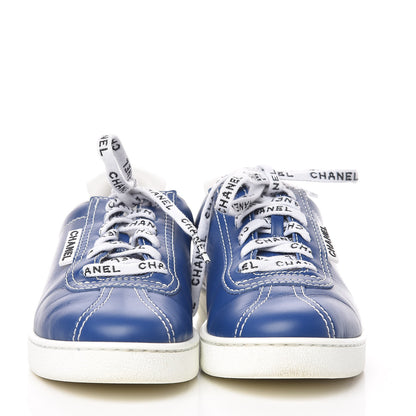 Chanel Calfskin Mens CC Sneakers 36 Royal Blue 2 of 14