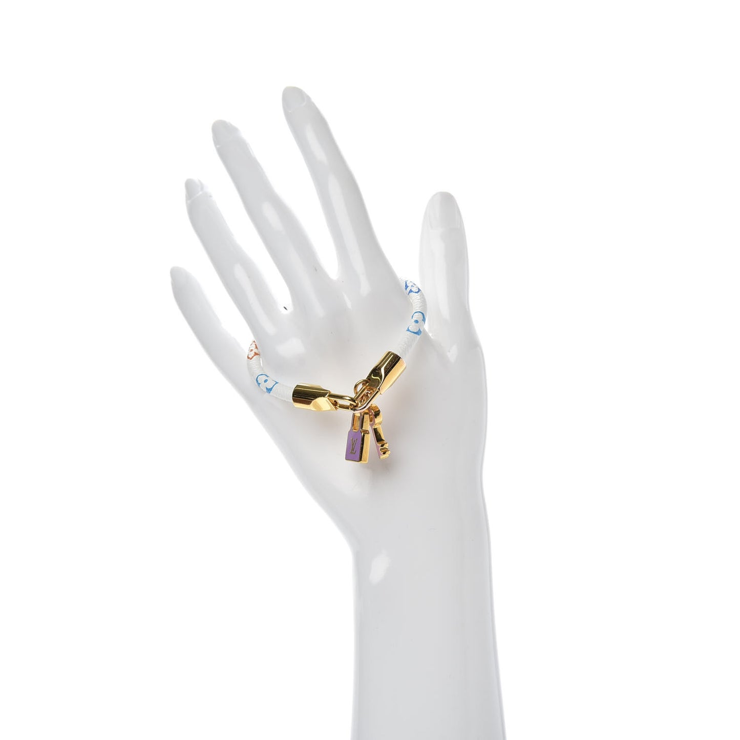 Monogram Multicolor Luck It Bracelet 19 White