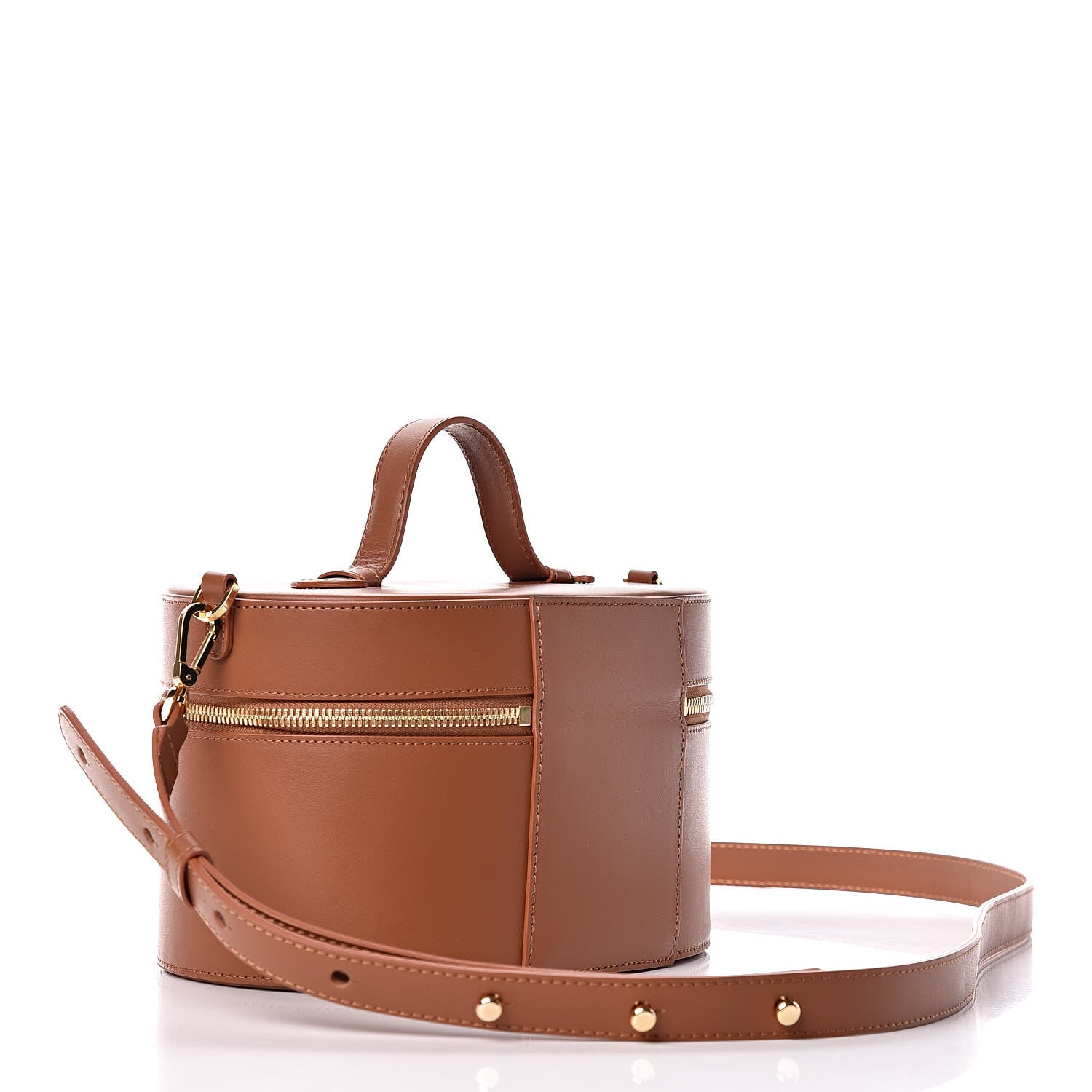 Mansur Gavriel Calfskin Train Case Crossbody Saddle 3 of 11