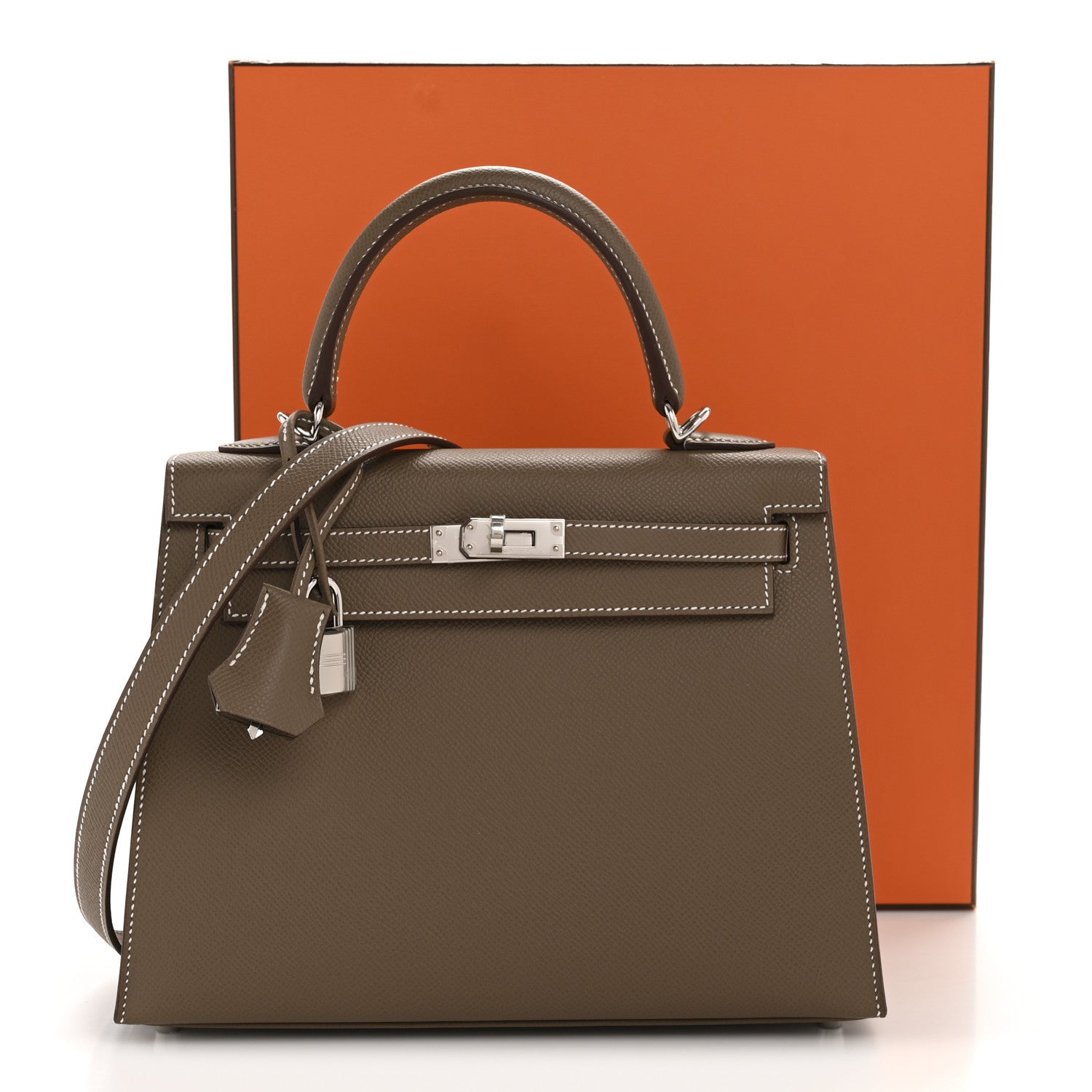 Hermes Epsom Kelly Sellier 25 Etoupe 11 of 11