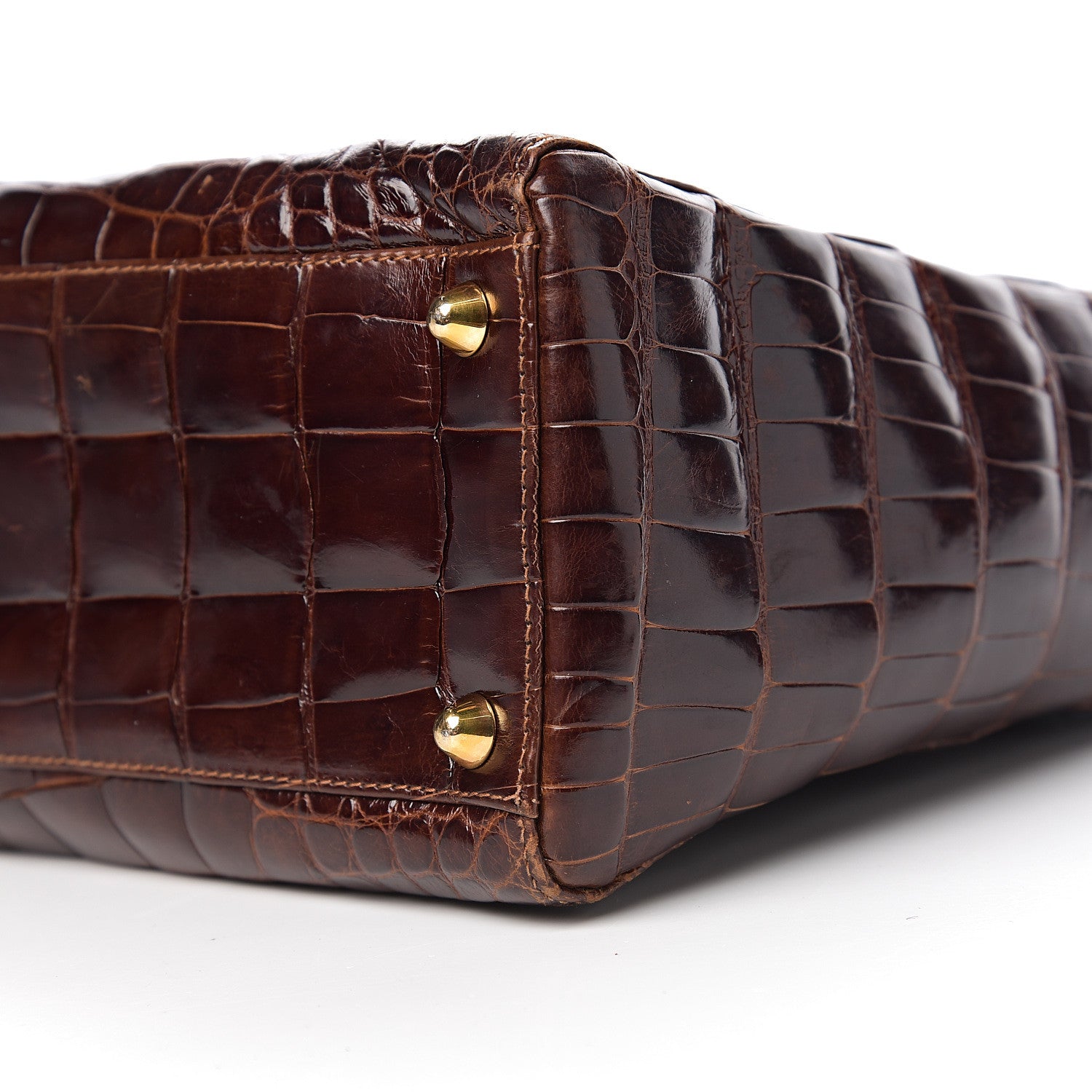 Christian Dior Crocodile Large Lady Dior Brown 13 of 14