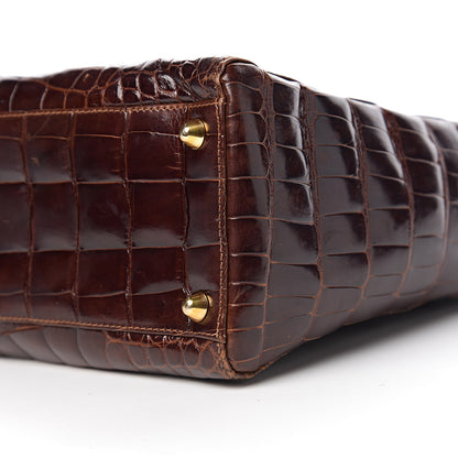 Christian Dior Crocodile Large Lady Dior Brown 13 of 14