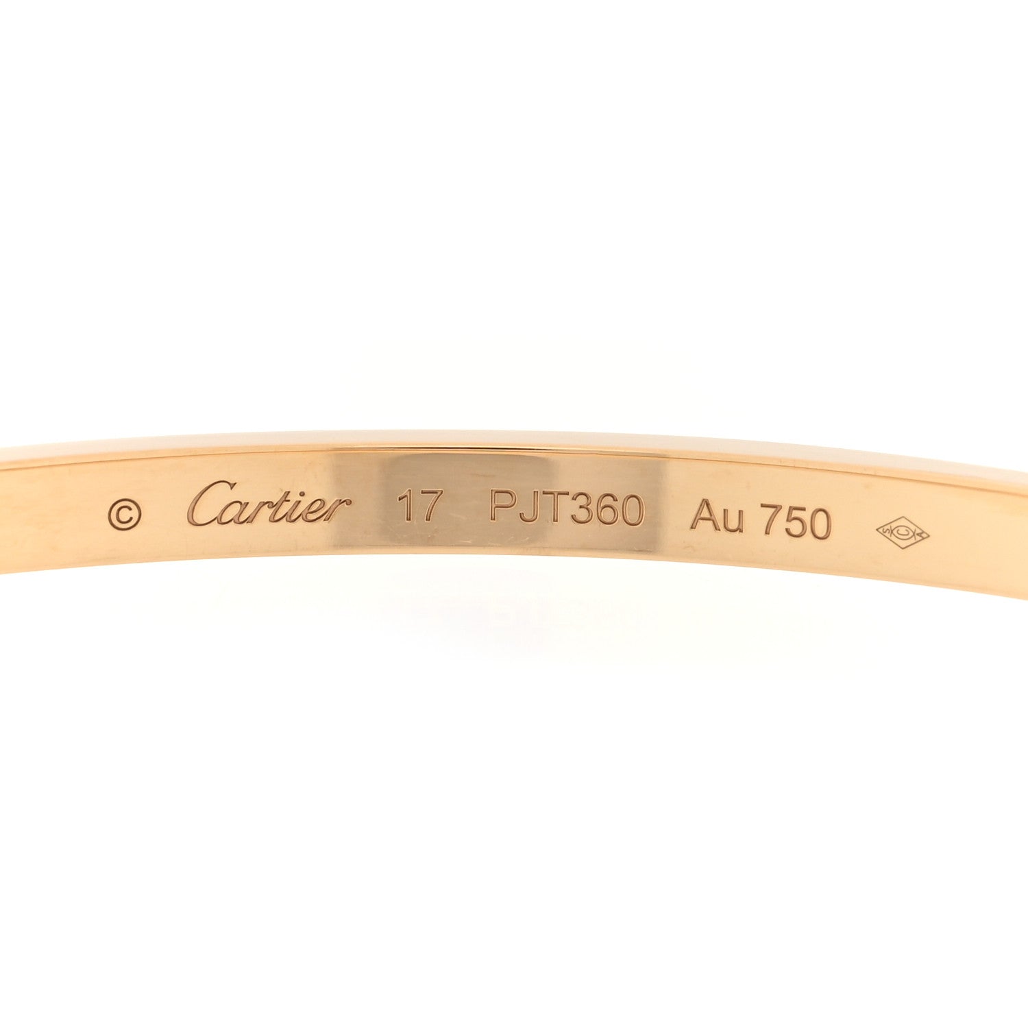 Cartier 18K Yellow Gold Small LOVE Bracelet 17 3 of 7