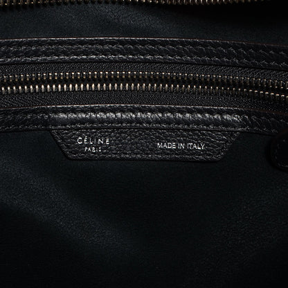 Celine Drummed Calfskin Mini Luggage Black 6 of 9