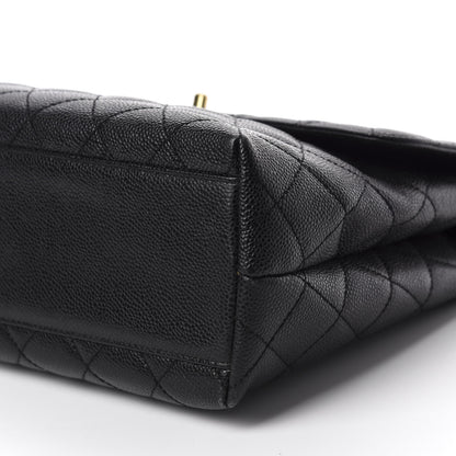 Chanel Caviar Quilted Jumbo Kelly Flap Black 7 of 11