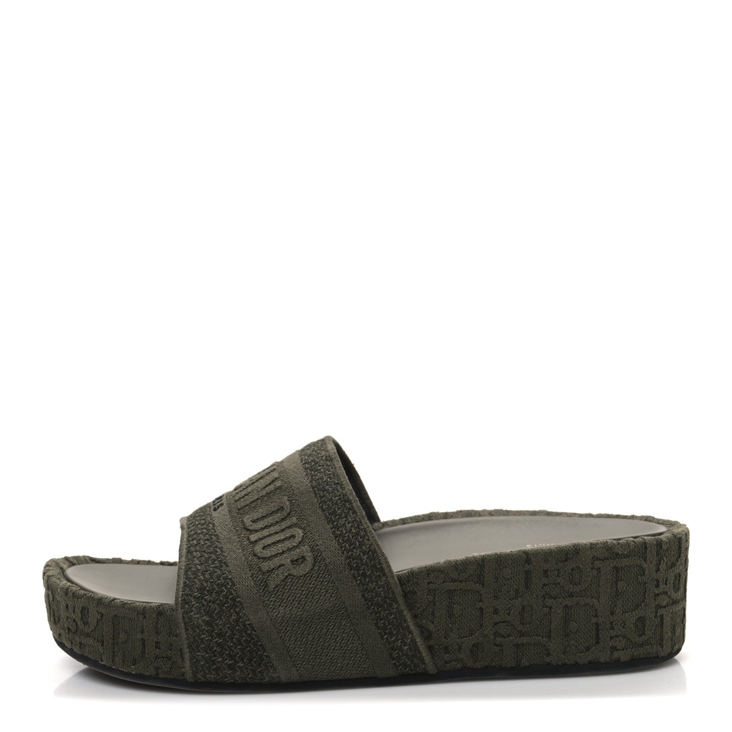 Christian Dior Oblique Denim D-Way Platform Sandal 41 Kaki 1 of 11