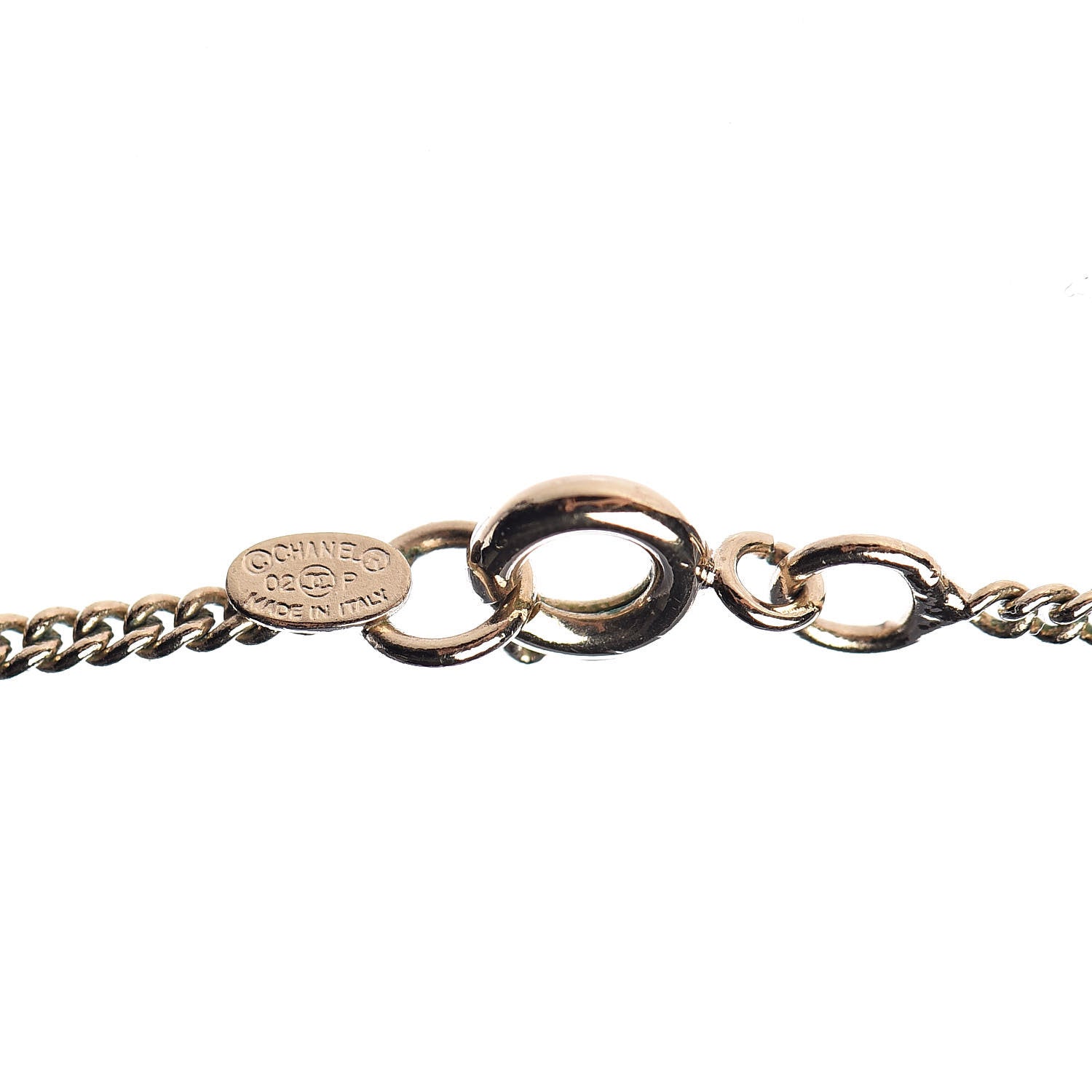 Chanel CC Chain Pendant Necklace Gold 4 of 4