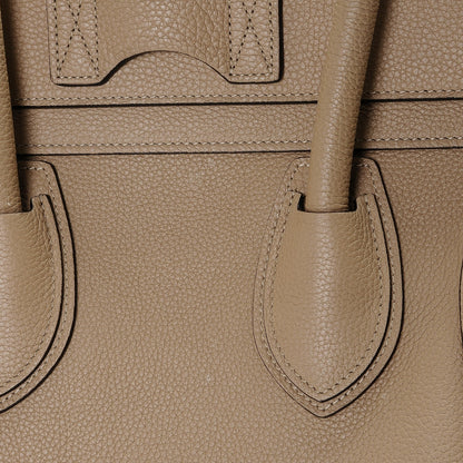 Celine Drummed Calfskin Mini Luggage Dune 5 of 8