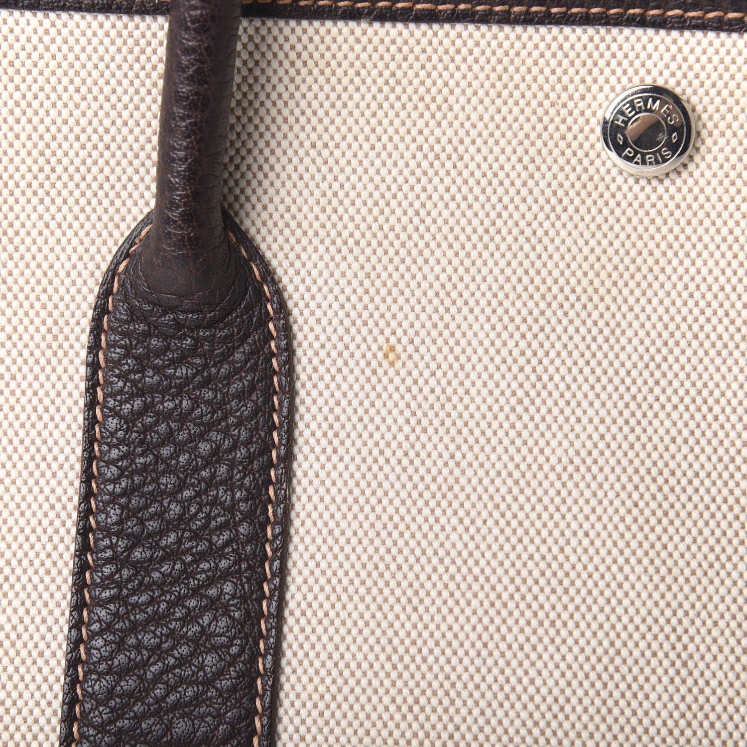 Hermes Toile Buffle Gala Garden Party Tote 36 MM Marron Fonce 11 of 13