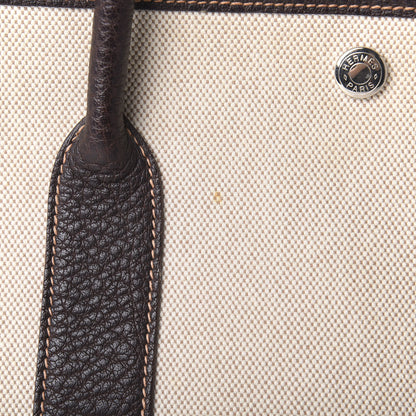 Hermes Toile Buffle Gala Garden Party Tote 36 MM Marron Fonce 11 of 13