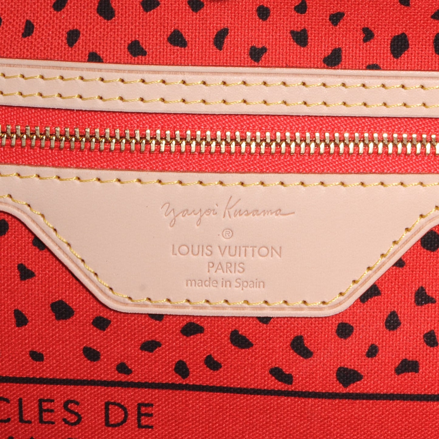 Monogram Kusama Waves Neverfull MM Red