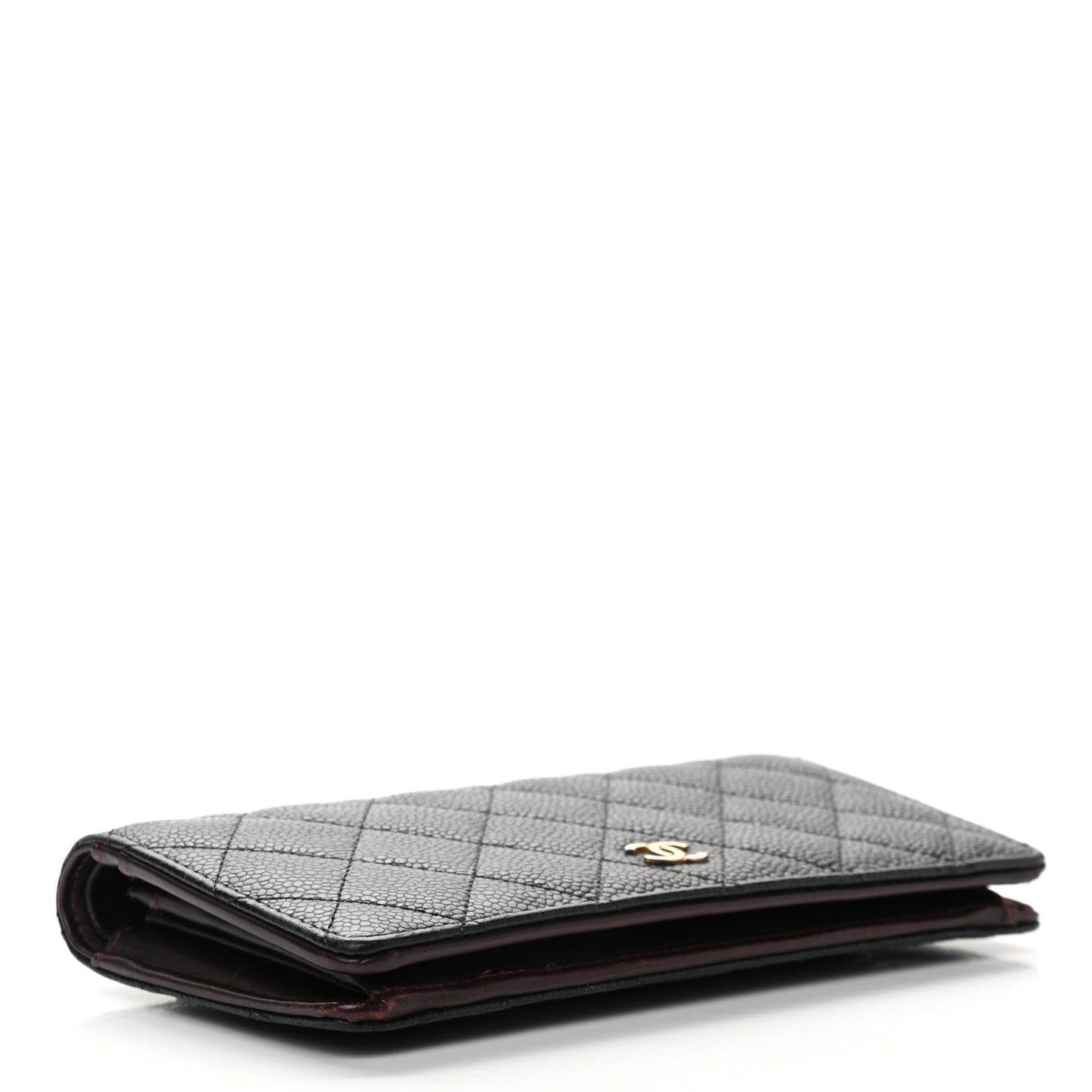 Caviar Quilted Yen Wallet Black
