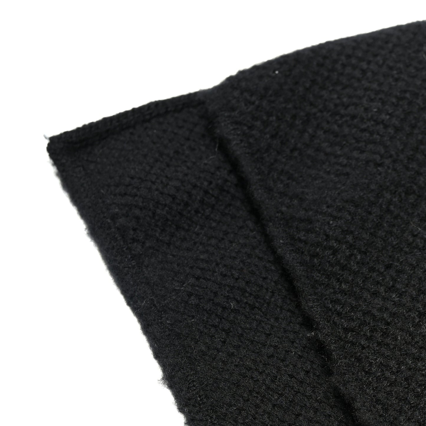 Cashmere Logo Stole Black White