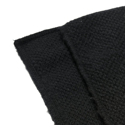 Chanel Cashmere Logo Stole Black White 4 of 4