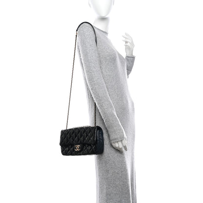 Chanel Patent Goatskin Quilted Medium CC Eyelet Flap Blue 2 of 12