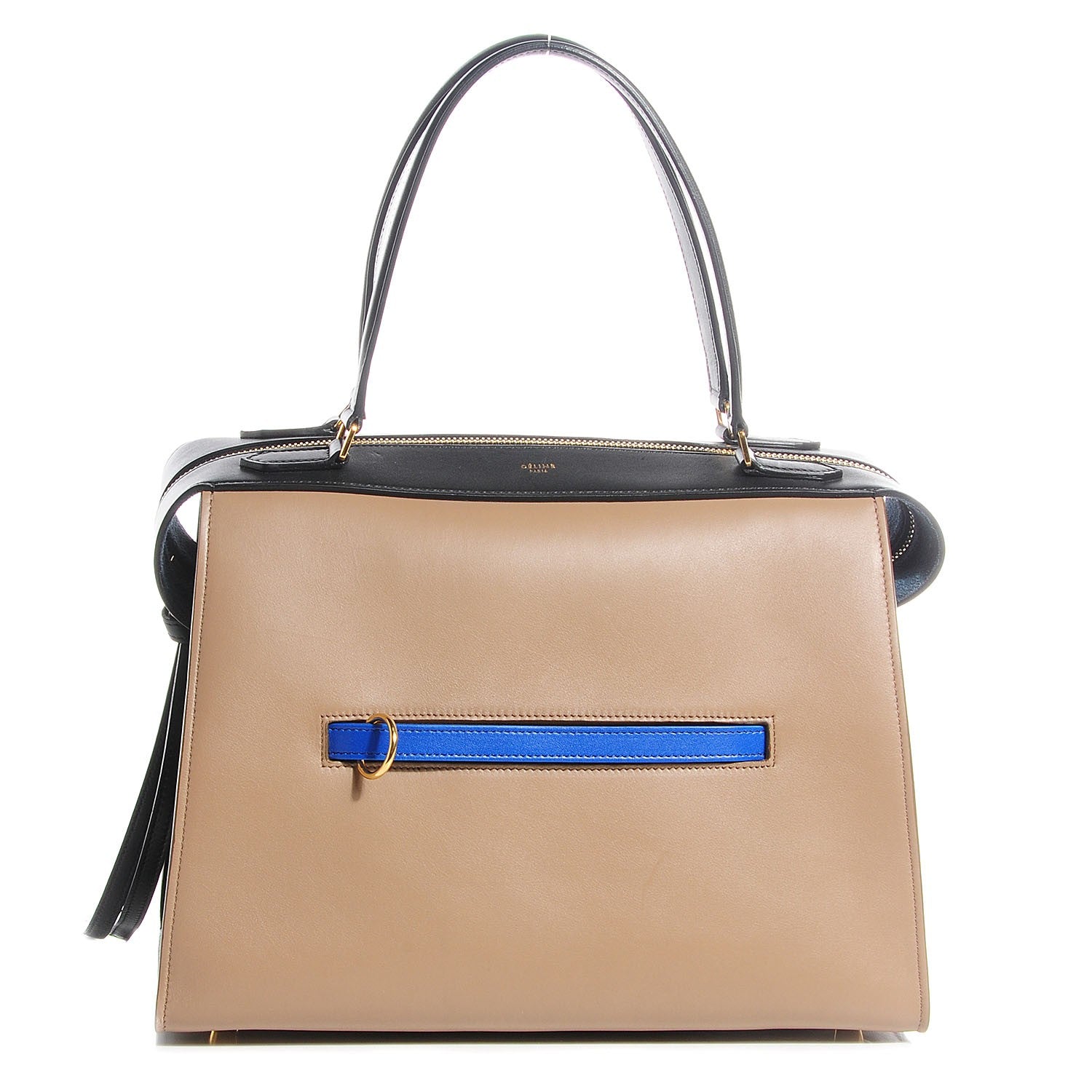 Celine Smooth Calfskin Small Tri-Color Ring Bag Taupe 1 of 8