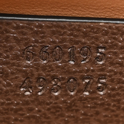 Gucci Monogram Jumbo GG Textured Dollar Calfskin Small Diana Tote Bag Camel Ebony New Acero 7 of 12