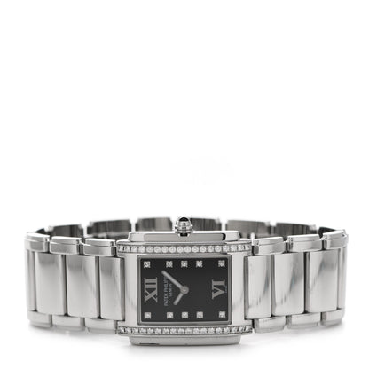 Patek Philippe Stainless Steel Diamond 25mm Twenty-4 Quartz Watch Black 4910/10A-001 2 of 4