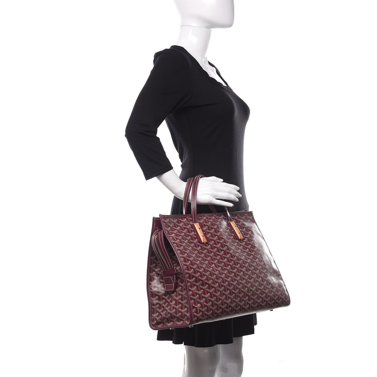Goyardine Marquises Tote Burgundy