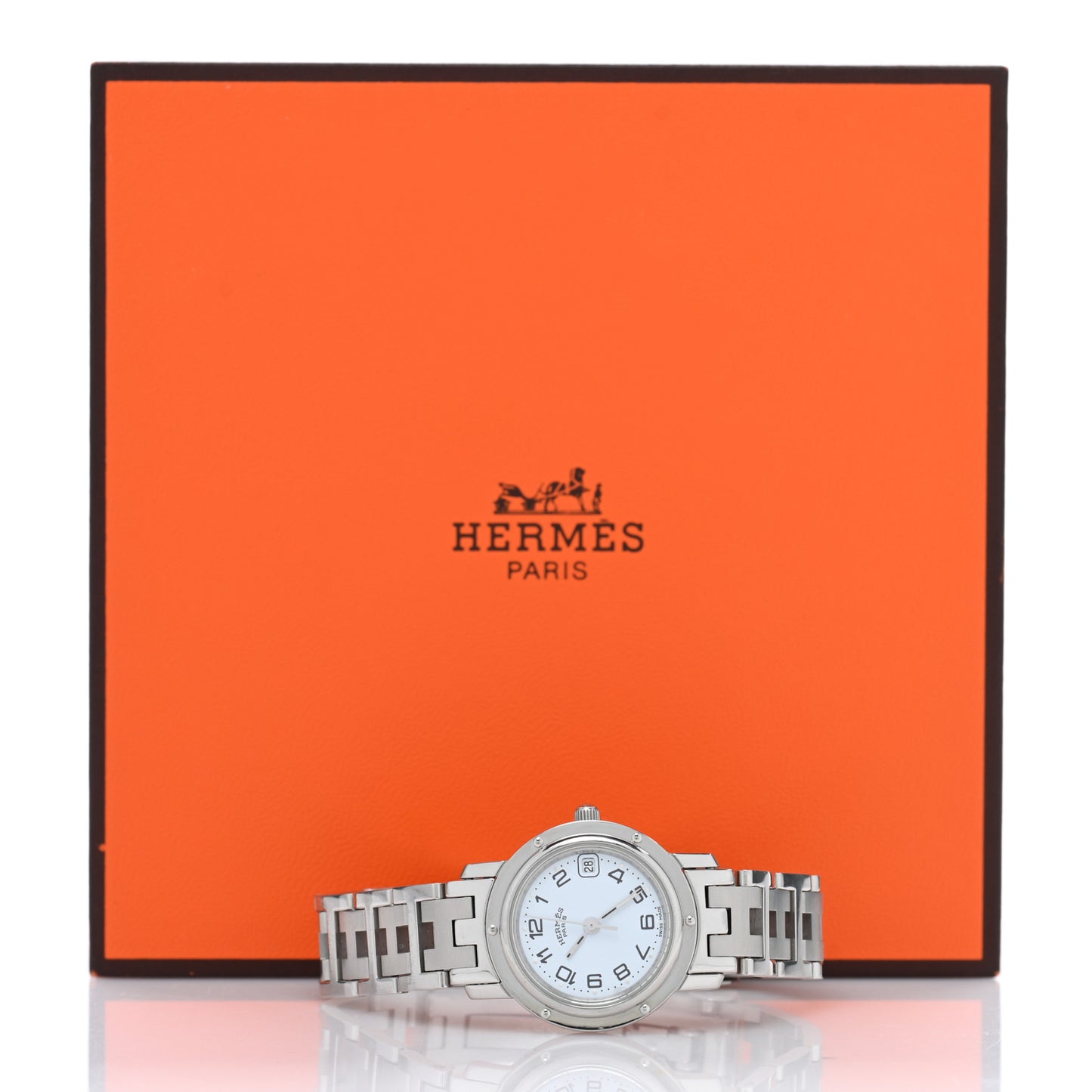 Stainless Steel 24mm Clipper Quartz Watch White