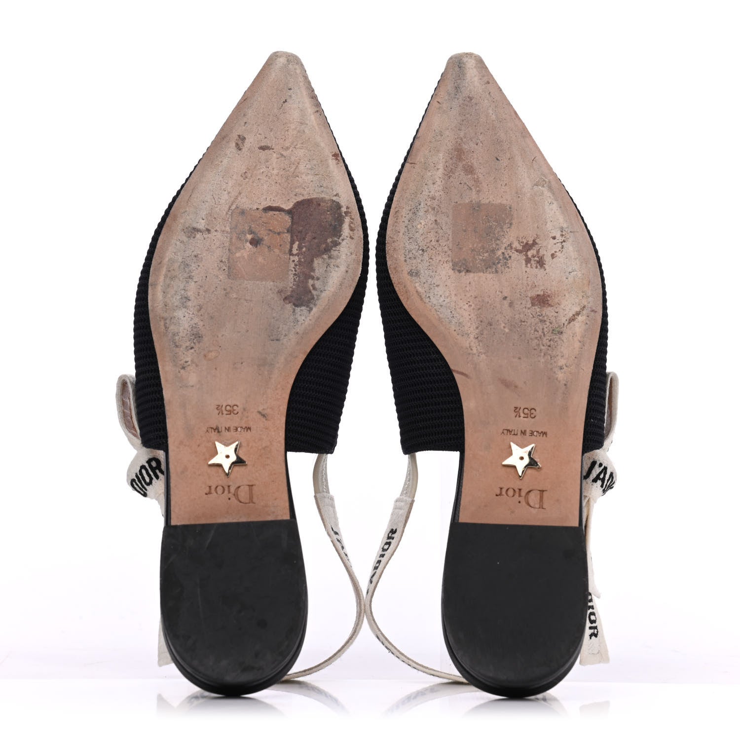 Christian Dior Technical Canvas Ribbon J'Adior Slingback Ballet Flats 35.5 Black 5 of 19