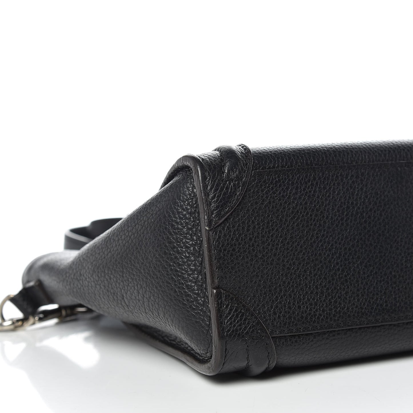 Drummed Calfskin Nano Luggage Black